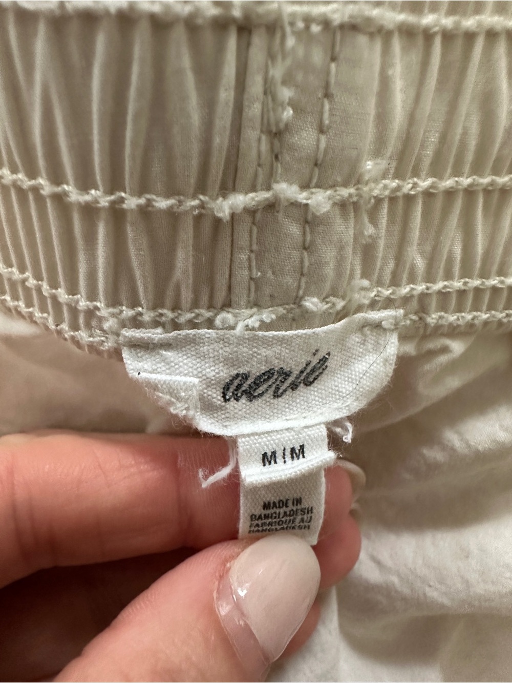 Aerie Cream High Waisted Go-For-It Baggy Cargo Pants Size Medium - Picture 7 of 8